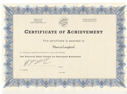 Certificate of Achievement: Course in Chelonian Husbandry